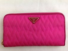 Photo1: Authentic PRADA Nylong & Leather Zip Around Long Wallet 5E110T70 (1)