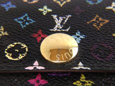 Photo3: Auth LOUIS VUITTON Multicolor Black Portefeuille Sarah Bifold Wallet 5J141570# (3)