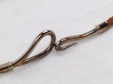 Photo7: Auth HERMES Jumbo Hook Double Wrap Bracelet Brown Leather Silver tone 5J280180# (7)