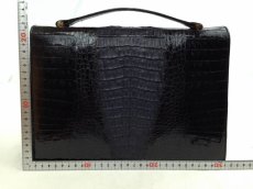 Photo2: Genuine REAL CROCODILE Leather Handbag 5j130960 (2)