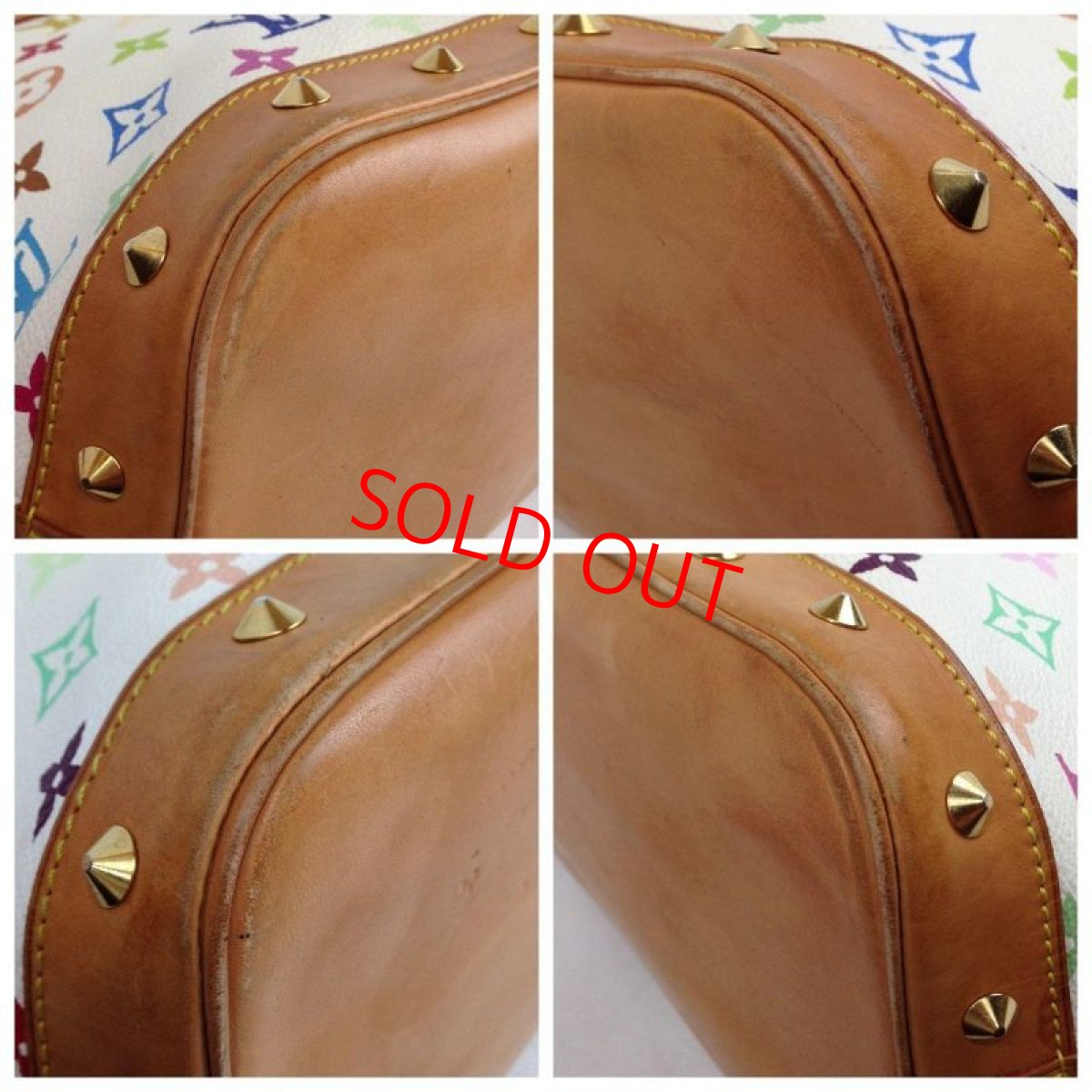 Photo4: Auth Louis Vuitton Monogram Multicolor Alma Hand Bag M92647 5k120010 (4)