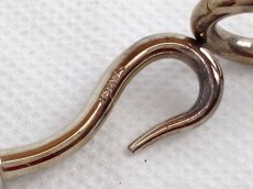 Photo2: Auth HERMES Jumbo Hook Double Wrap Bracelet Brown Leather Silver tone 5J280180# (2)