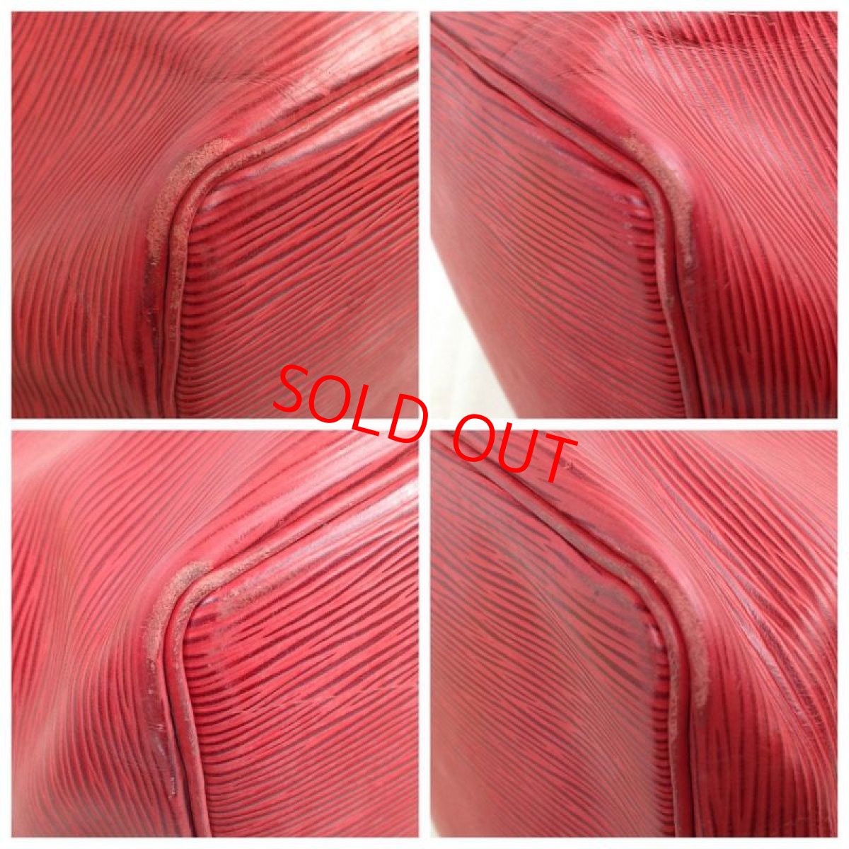 Photo4: Authentic Louis Vuitton Epi Petit Noe red Shoulder Bag  5j271100p (4)