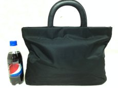 Photo3: AUTHENTIC PRADA BLACK NYLON HAND BAG  5i290P70p (3)