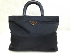 Photo2: AUTHENTIC PRADA BLACK NYLON HAND BAG  5i290P70p (2)