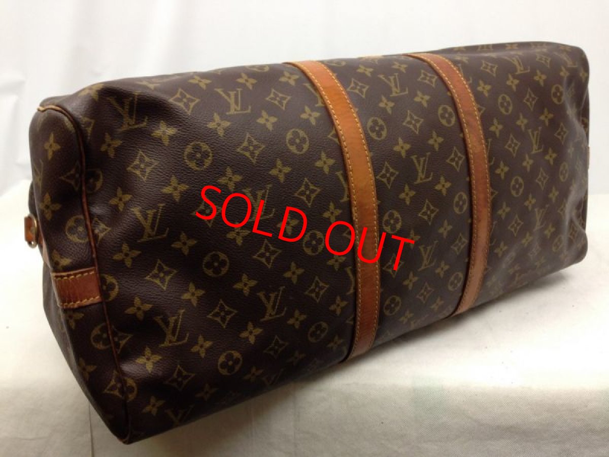 Photo3: Auth Louis Vuitton Monogram Keepall Bandouliere 55 Boston Bag Travel 5L090090 (3)