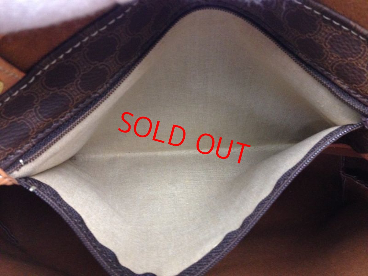 Photo10: Vintage Authentic Celine Tote shoulder Bag Made in Italy Browns 6A190970s (10)