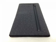 Photo3: Auth GIVENCHY Ostrich Wallet Black 6C290310 (3)