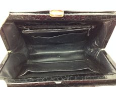 Photo8: Unbranded Embossed Patent Leather Hand Bag Black 5L220700# (8)