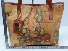 Photo2: ALVIERO MARTINI PRIMA CLASSE PVC Leather Tote bag Map 5l150230 (2)