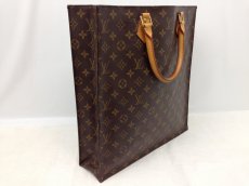 Photo3: Authentic Louis Vuitton Monogram Sac Plat Hand Tote Bag Vintage 5L220670# (3)