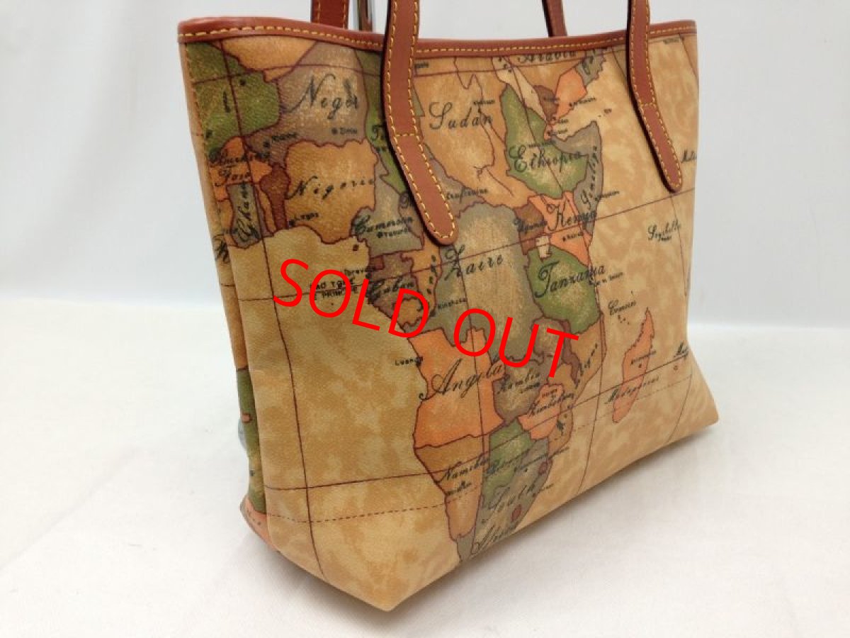 Photo4: ALVIERO MARTINI PRIMA CLASSE PVC Leather Tote bag Map 5l150230 (4)