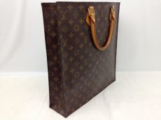 Photo4: Authentic Louis Vuitton Monogram Sac Plat Hand Tote Bag Vintage 5L220670# (4)