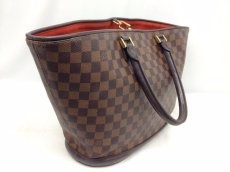 Photo3: Authentic Louis Vuitton Manosque Damier Ebene Tote Bag PVC Brown 6C220450# (3)