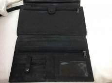 Photo11: Auth FINDIG GENUINE CROCODILE Leather Clutch Bag Black 6C090540# (11)