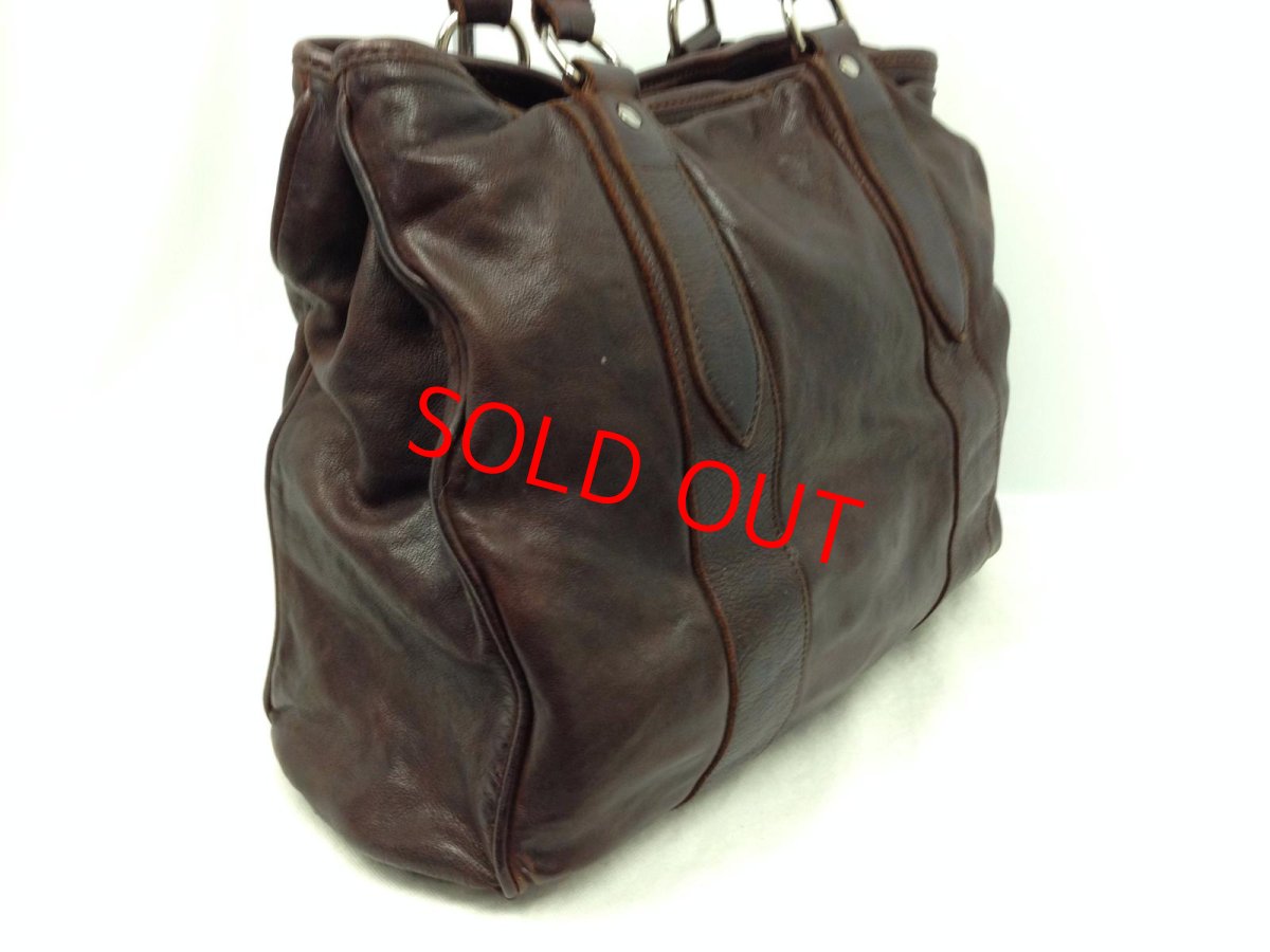 Photo3: Auth miu miu Leather Shoulder Bag Tote Handbag  6A190980 (3)