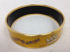 Photo3: Authentic HERMES Cloisonne Bangle Bracelet Yellow Goldtone Vintage 6B100480# (3)