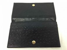 Photo6: Auth GIVENCHY Ostrich Wallet Black 6C290310 (6)