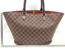 Photo2: Authentic Louis Vuitton Manosque Damier Ebene Tote Bag PVC Brown 6C220450# (2)