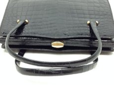 Photo7: Unbranded Embossed Patent Leather Hand Bag Black 5L220700# (7)