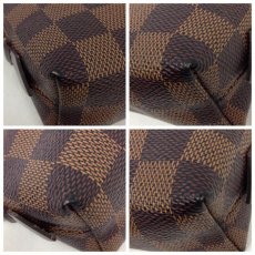 Photo8: Auth Louis Vuitton Damier Pochette Trousse Demi Ronde Cosmetic Pouch 6C220070# (8)