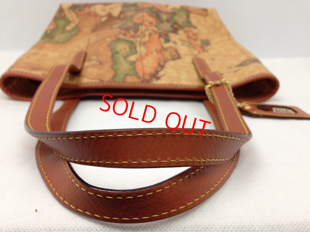 Photo10: ALVIERO MARTINI PRIMA CLASSE PVC Leather Tote bag Map 5l150230 (10)