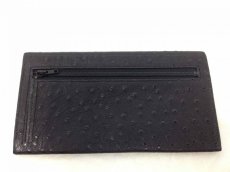 Photo2: Auth GIVENCHY Ostrich Wallet Black 6C290310 (2)