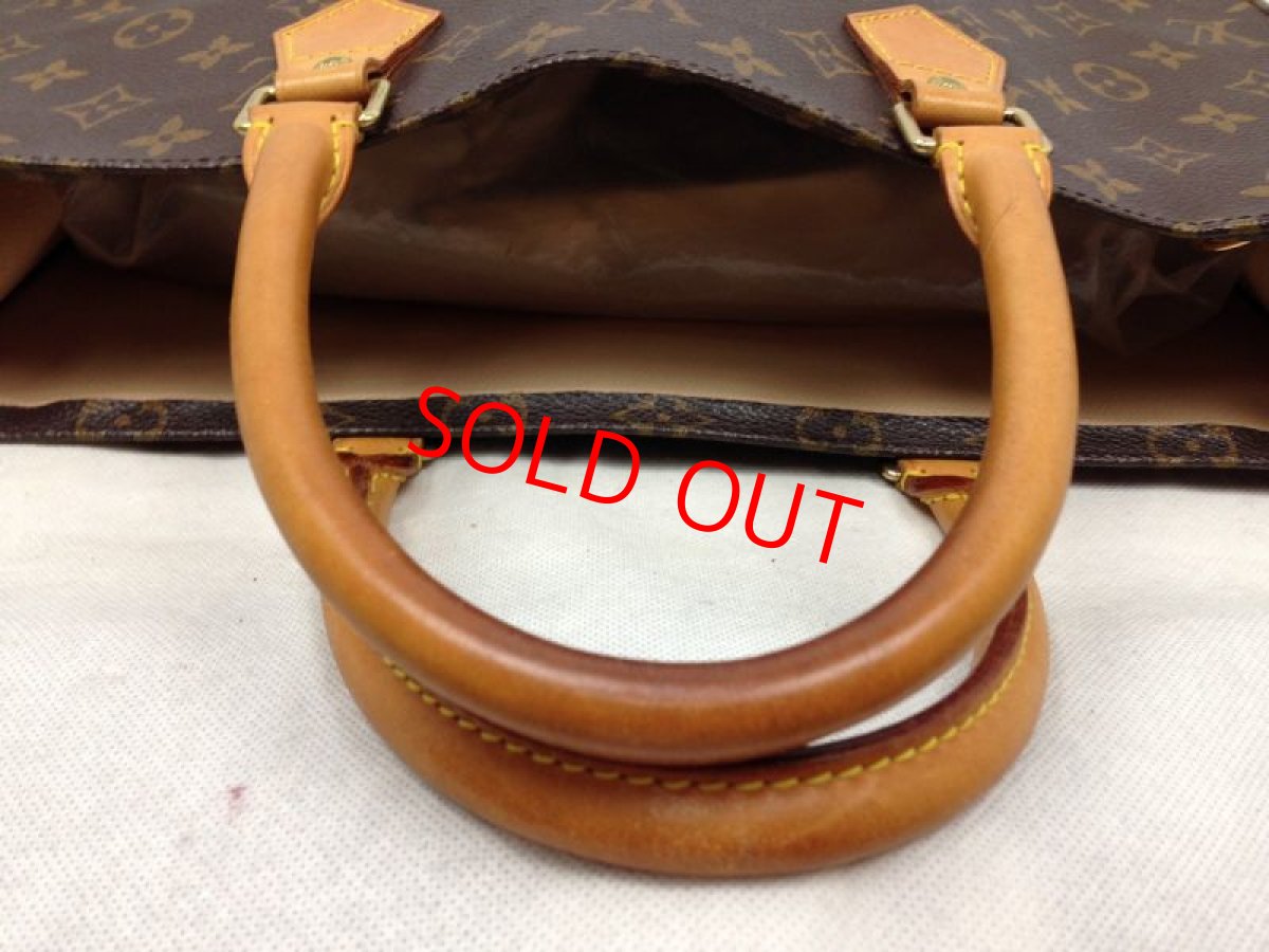 Photo7: Authentic Louis Vuitton Monogram Sac Plat Hand Tote Bag Vintage 5L220670# (7)
