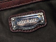 Photo11: Auth miu miu Leather Shoulder Bag Tote Handbag  6A190980 (11)