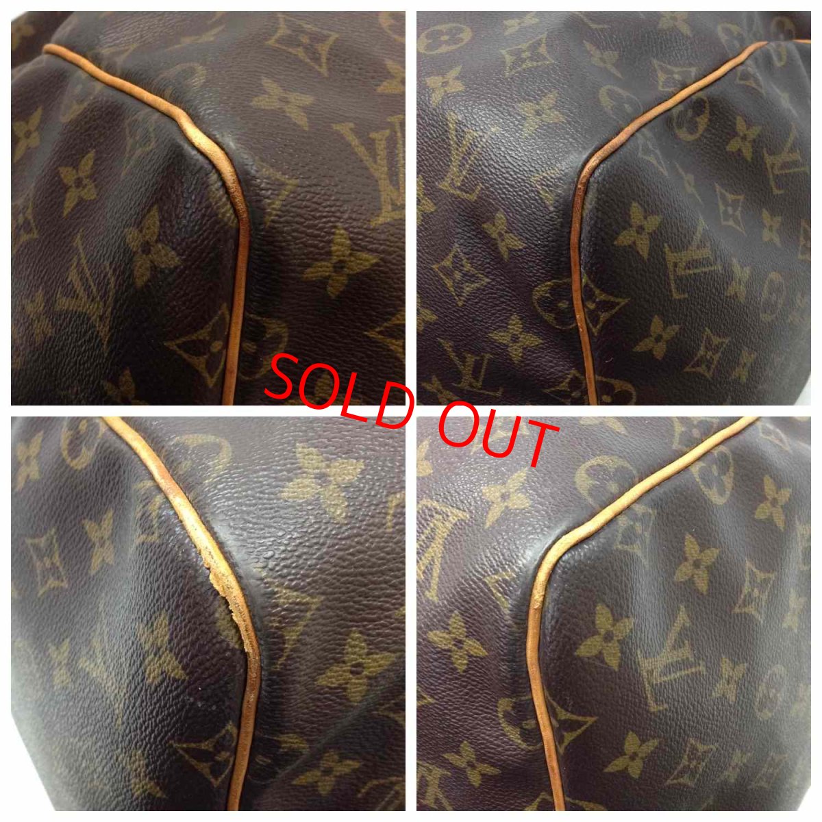 Photo5: Authentic Louis Vuitton Monogram Keepall Boston Travel Bag Vintage 6C150310# (5)