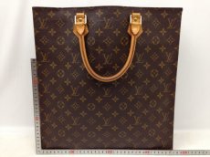 Photo2: Authentic Louis Vuitton Monogram Sac Plat Hand Tote Bag Vintage 5L220670# (2)