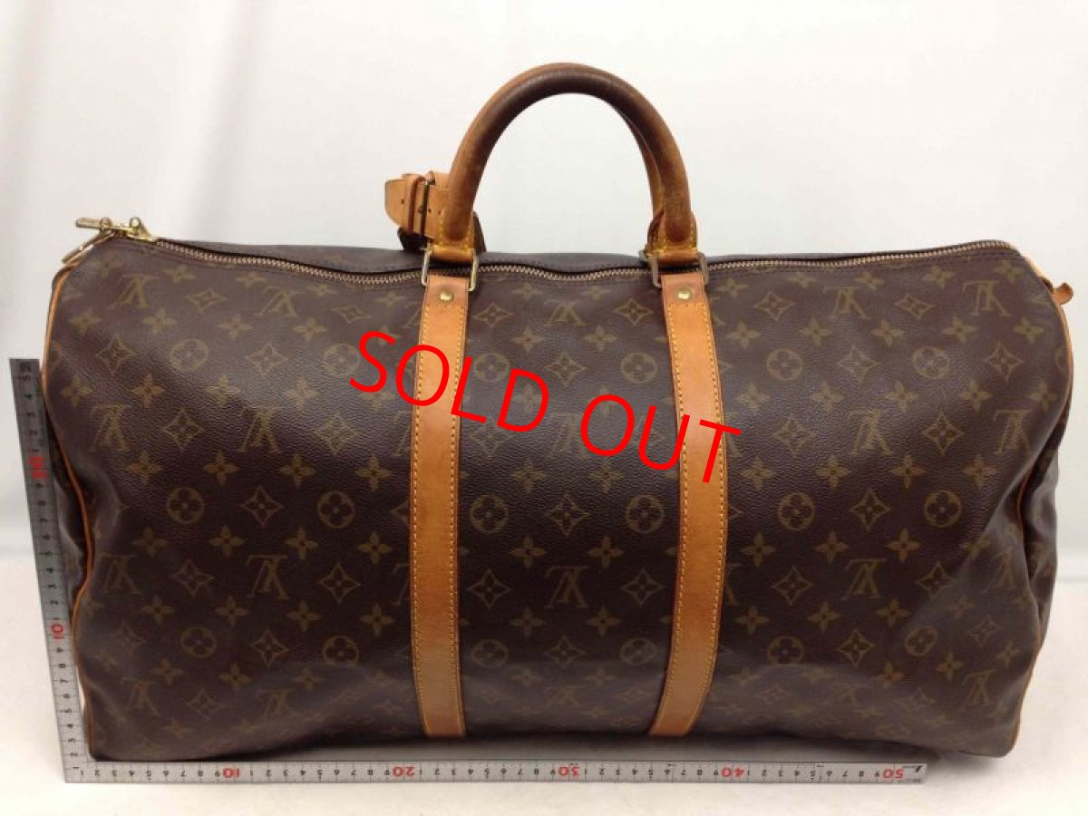 Photo2: Authentic Louis Vuitton Monogram Keepall Boston Travel Bag Vintage 6C150310# (2)