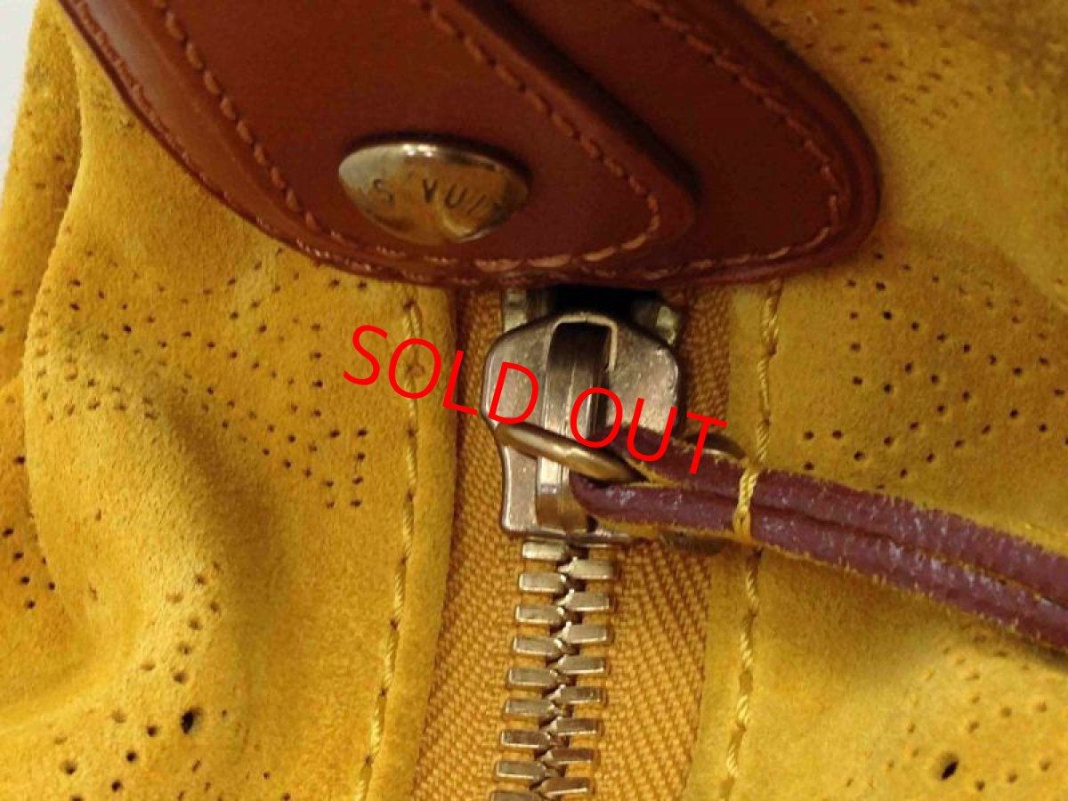 Photo5: Auth LOUIS VUITTON Monogram Suede Onatah Shoulder Bag Bright Yellow 6D120550# (5)
