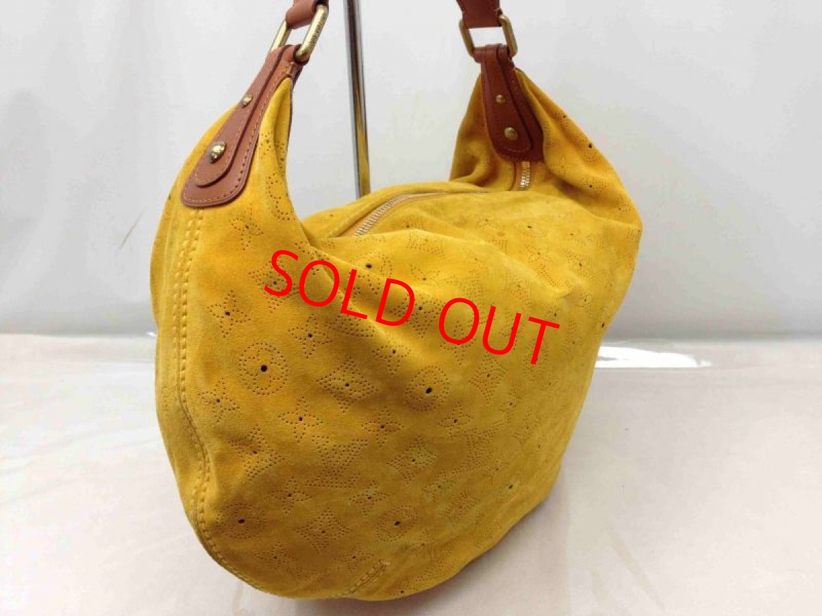 Photo4: Auth LOUIS VUITTON Monogram Suede Onatah Shoulder Bag Bright Yellow 6D120550# (4)