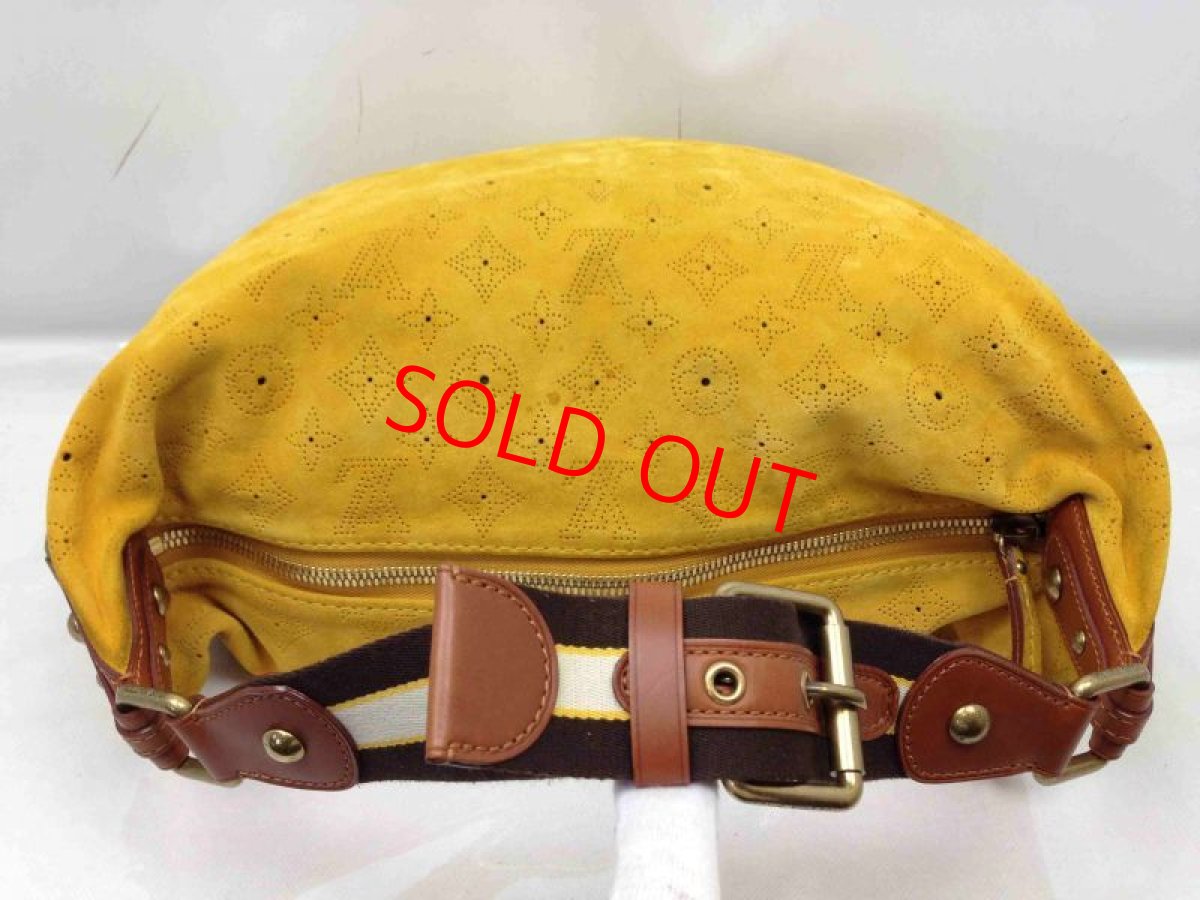 Photo12: Auth LOUIS VUITTON Monogram Suede Onatah Shoulder Bag Bright Yellow 6D120550# (12)