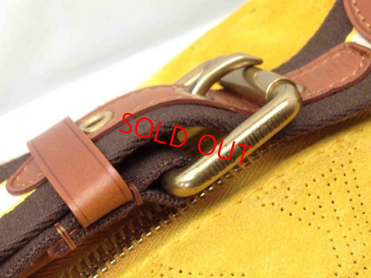 Photo8: Auth LOUIS VUITTON Monogram Suede Onatah Shoulder Bag Bright Yellow 6D120550# (8)