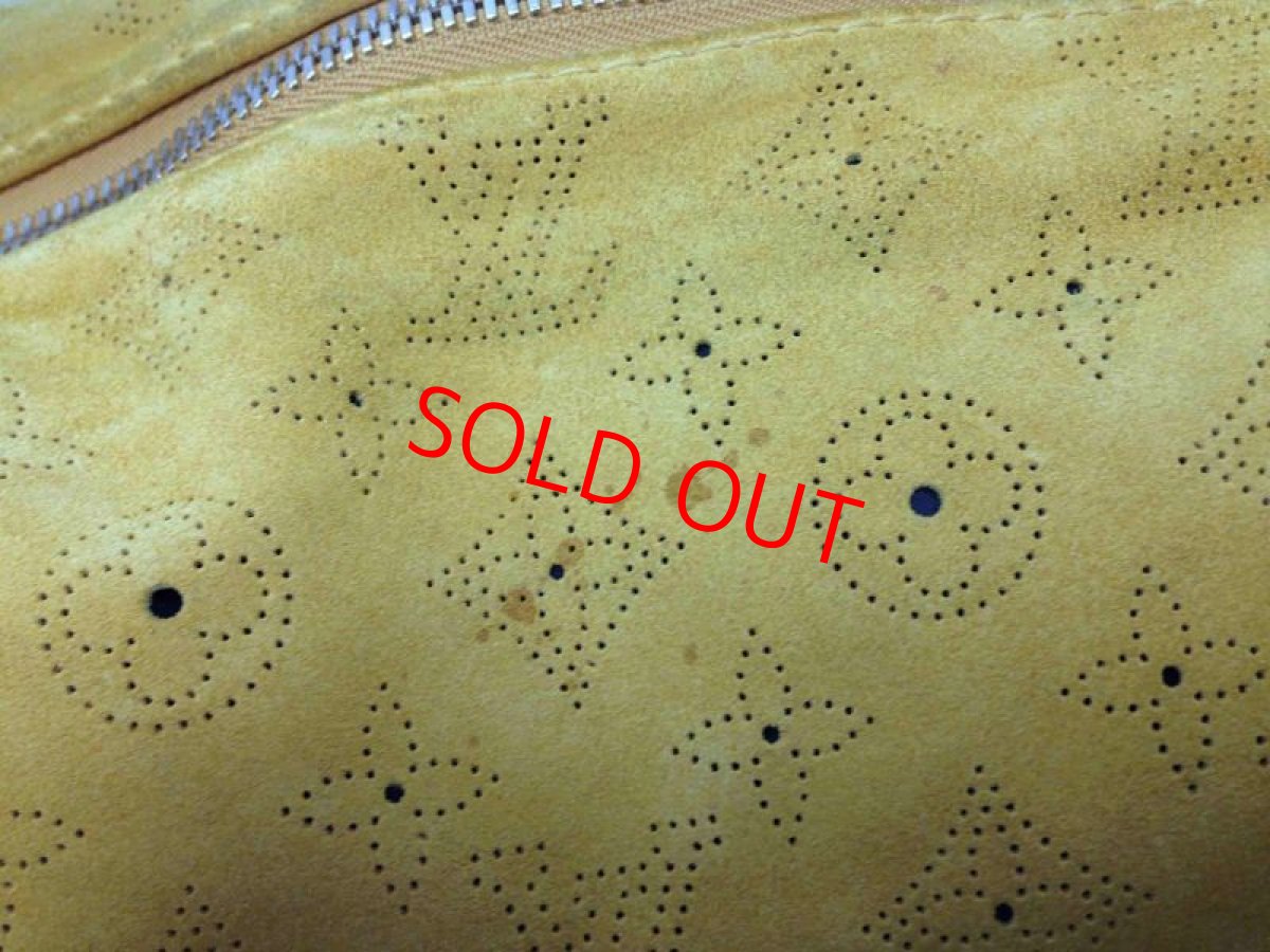 Photo3: Auth LOUIS VUITTON Monogram Suede Onatah Shoulder Bag Bright Yellow 6D120550# (3)