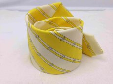 Photo4: Auth HERMES PARIS Men's Neck Tie 100% Silk Yellow 6D050080N (4)