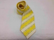 Photo2: Auth HERMES PARIS Men's Neck Tie 100% Silk Yellow 6D050080N (2)
