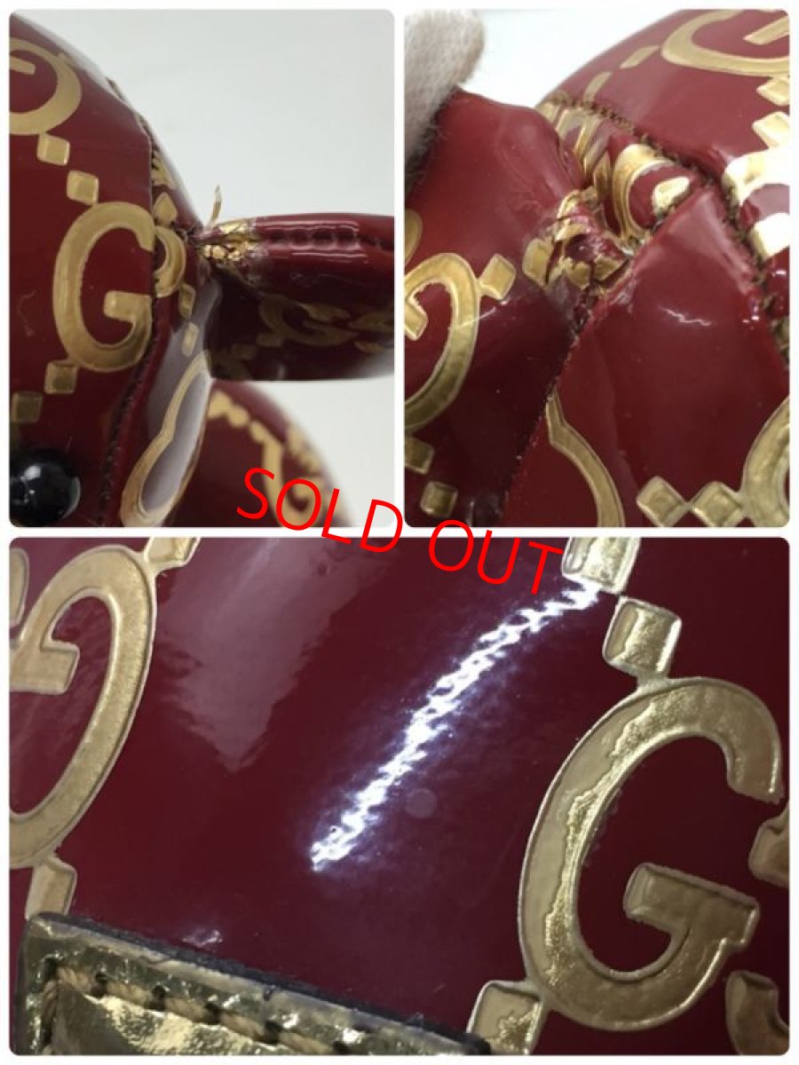 Photo8: Auth Gucci GG Pattern  vinyl Canvas Teddy Bear 9E290010F (8)