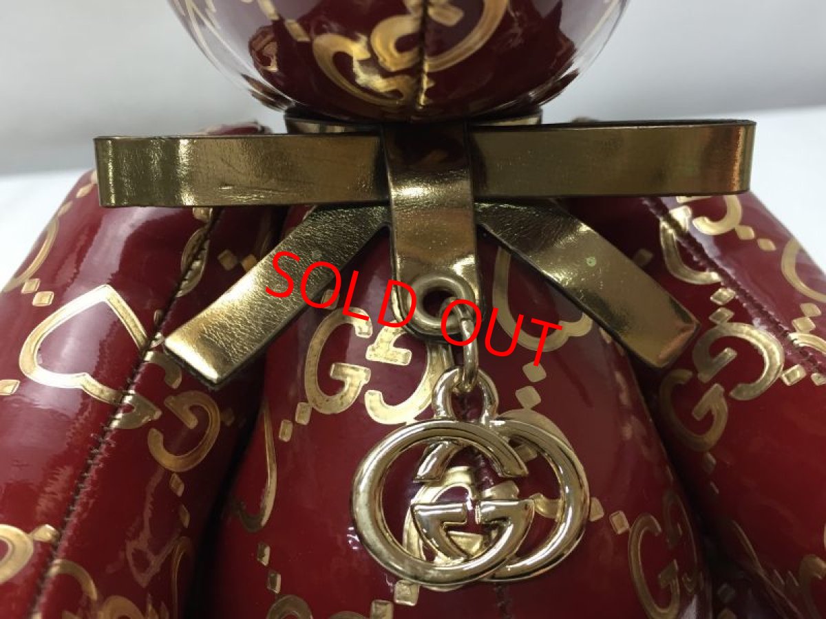 Photo7: Auth Gucci GG Pattern  vinyl Canvas Teddy Bear 9E290010F (7)