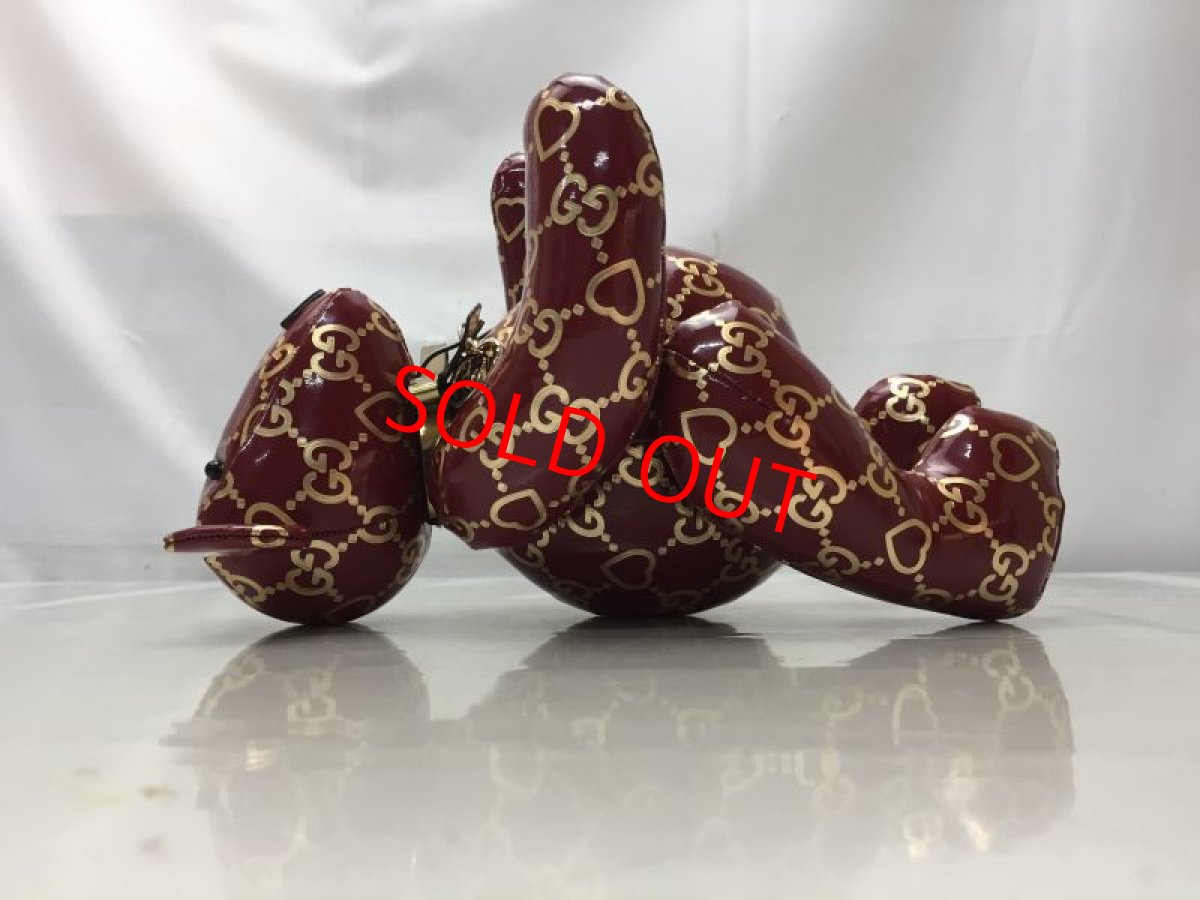 Photo5: Auth Gucci GG Pattern  vinyl Canvas Teddy Bear 9E290010F (5)