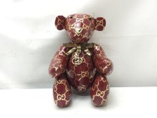 Photo2: Auth Gucci GG Pattern  ｖinyl　Canvas Teddy Bear 9E290010F (2)