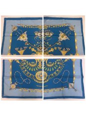 Photo2: Auth Hermes Scarf "Parures Des Sables" 100% Silk  9H070070n (2)