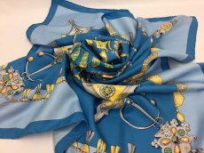 Photo6: Auth Hermes Scarf "Parures Des Sables" 100% Silk  9H070070n (6)