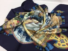 Photo5: Auth Hermes  100% Silk Scarf  "CAVALIERS PEULS"  9H120230g (5)