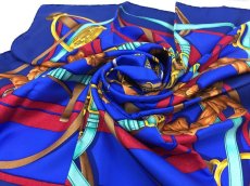 Photo2: Auth Hermes  100% Silk Scarf  "Grand Manage Hd' ORIGNY"  9H120240n (2)