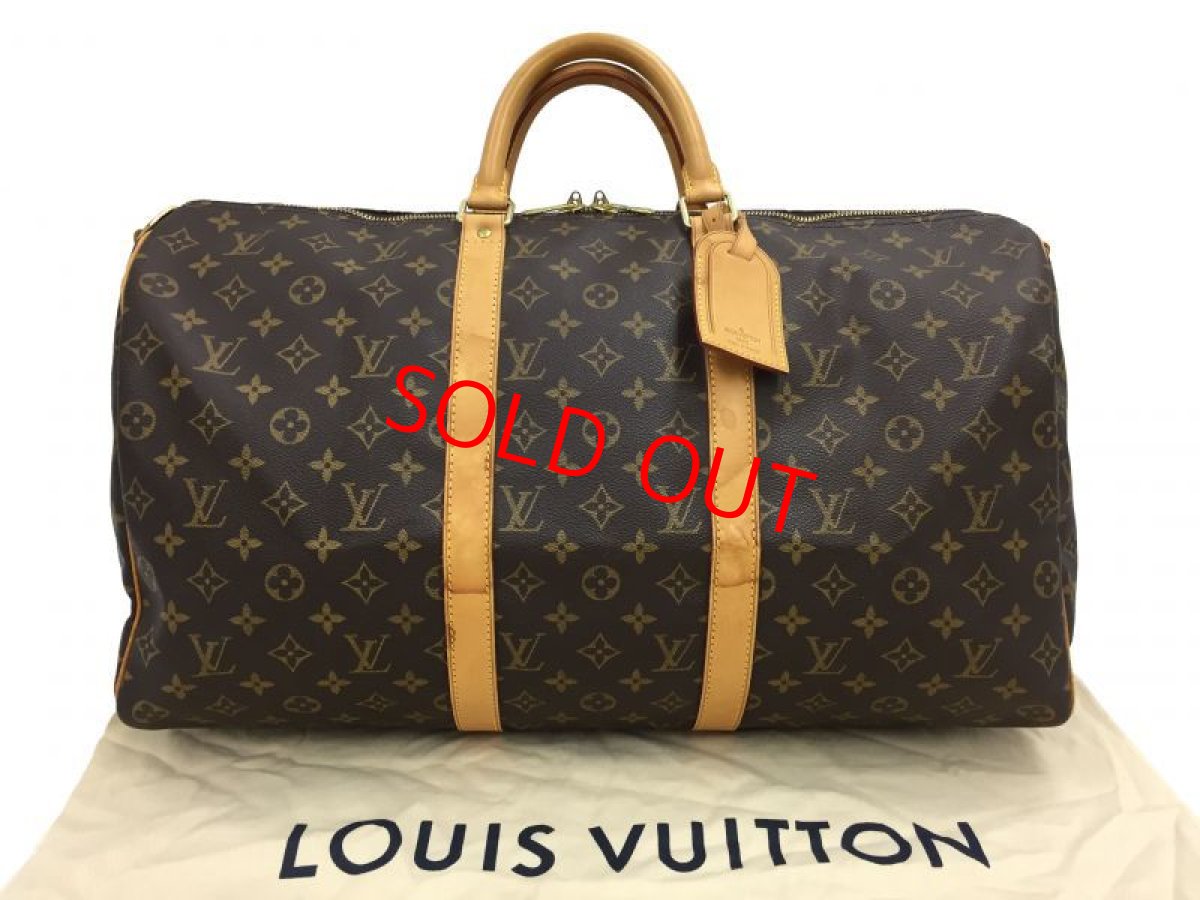 Photo1: Auth LOUIS VUITTON Monogram Keepall Bandouliere 50 Travel Bag 9i170020g (1)