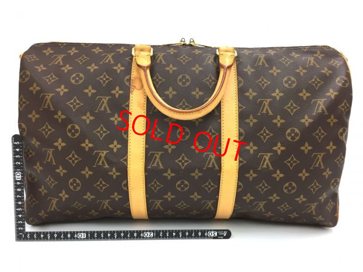 Photo2: Auth LOUIS VUITTON Monogram Keepall Bandouliere 50 Travel Bag 9i170020g (2)