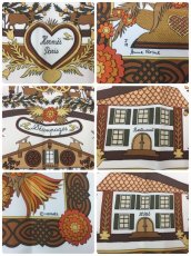 Photo6: Authentic Hermes Brown Printed 100% Silk Scarf UNUSED 9L050010n (6)